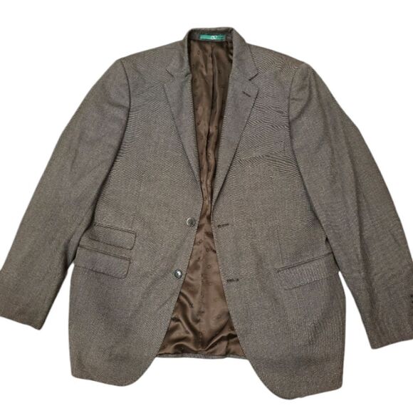 Bianco Brioni Mens Jacket Size 44 L Brown Sport Coat 2 Button - Picture 1 of 8
